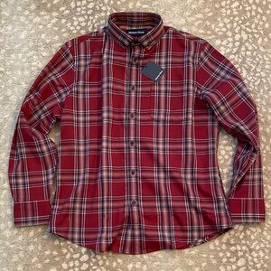 Mizzen+Main Men's Red Plaid Button Down Shirt